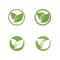 logos de l'écologie des feuilles d'arbre vert vecteur