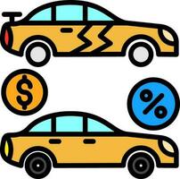 prix Comparaison vecteur icône conception