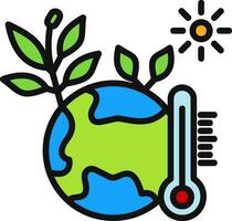 conception d'icône vectorielle de changement climatique vecteur