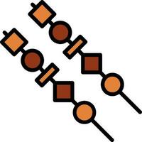 conception d'icônes vectorielles satay vecteur
