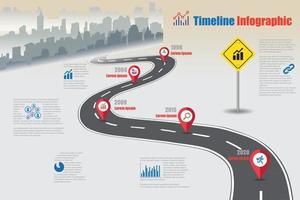 business roadmap chronologie infographie ville conçue pour abstrait modèle jalon élément moderne diagramme processus technologie marketing numérique données présentation graphique illustration vectorielle vecteur