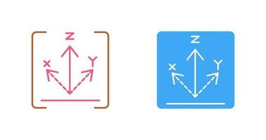 icône de vecteur d'axe