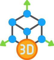 conception d'icône vectorielle de modélisation 3d vecteur