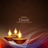 Fond décoratif abstrait joyeux Diwali vecteur