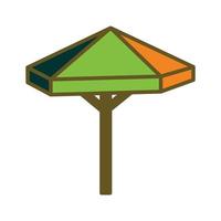 parapluie plage design illustration modèle vecteur