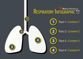 design plat infographique respiratoire vecteur