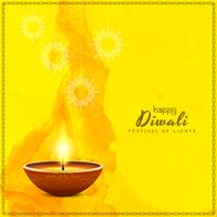 Abstrait beau joyeux festival de Diwali salutation vecteur