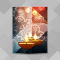 Modèle de conception de brochure abstrait joyeux Diwali vecteur