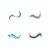 vagues plage logo et symboles modèle icônes app bleu vecteur