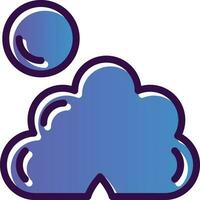 foncé nuage couverture vecteur icône conception