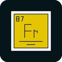 francium vecteur icône conception