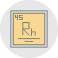 rhodium vecteur icône conception