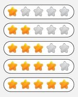 collection de jeux de classement par étoiles vecteur