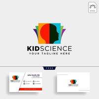 Enfants apprentissage ou science création de logo modèle vector illustration icône élément isolé fichier vectoriel