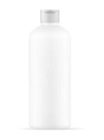 shampooing dans une bouteille en plastique pour laver les cheveux modèle vide illustration vectorielle stock vierge isolé sur fond blanc vecteur