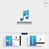 musique porte chambre bureau divertissement simple logo modèle vector illustration fichier vectoriel