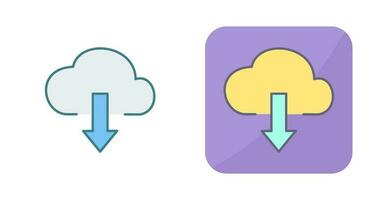 télécharger à partir de l'icône de vecteur de nuage