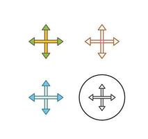 icône de vecteur de déplacement unique