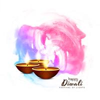 Fond décoratif abstrait joyeux Diwali vecteur