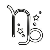 icône de style de ligne symbole signe du zodiaque capricorne vecteur
