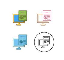 icône de vecteur de taxe en ligne