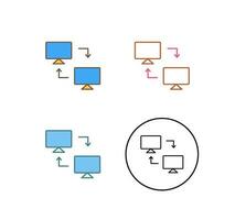 icône de vecteur de systèmes de partage