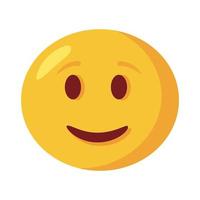 icône de style plat classique visage emoji heureux vecteur