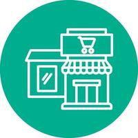 conception d'icône de vecteur de supermarché