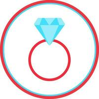 conception d'icône de vecteur de bague en diamant