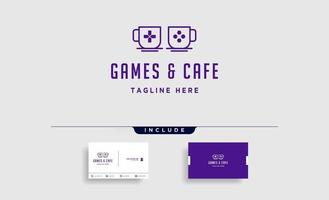 jeu café logo design concept vector illustration icône élément