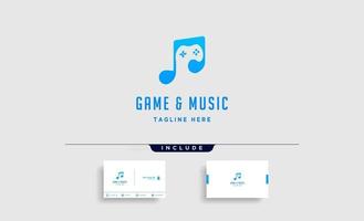modèle de conception de logo de jeu de musique illustration vectorielle vecteur