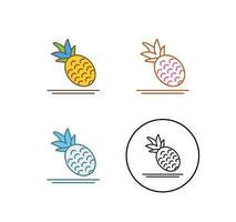 icône de vecteur d'ananas