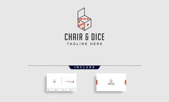 illustration vectorielle de chaise jeu logo design vecteur