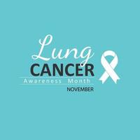bannière de novembre du mois de sensibilisation au cancer du poumon vecteur
