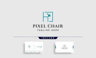 concept de design de logo chaise pour vecteur de société de technologie