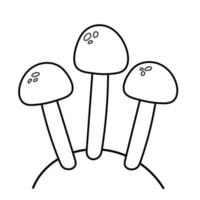 illustration vectorielle de champignons comestibles en doodle vecteur