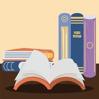 livres apprennent lire vecteur