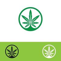 illustration d'images de logo de cannabis vecteur