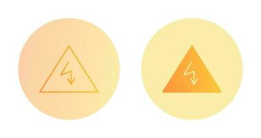 icône de vecteur de danger électrique unique