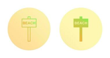 icône de vecteur de signe de plage