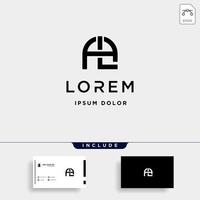 lettre al la al monogramme logo design icône minimale vecteur