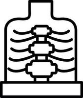 cage thoracique vecteur icône conception