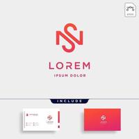 lettre sn sn ns logo design vecteur simple