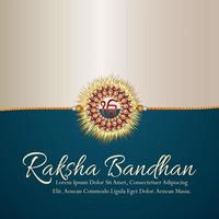 fond de célébration joyeux raksha bandhan avec rakhi réaliste vecteur