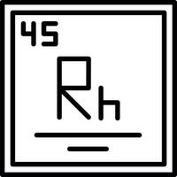 rhodium vecteur icône conception