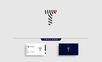 conception de vecteur de lettre t tech logo