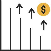 conception d'icône de vecteur de croissance