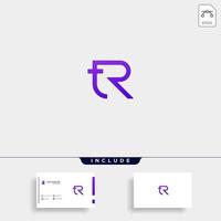 lettre tr rt rt logo design simple vecteur élégant