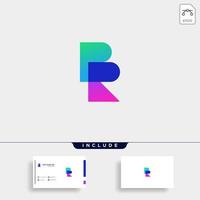 lettre br rb rb logo design vecteur simple