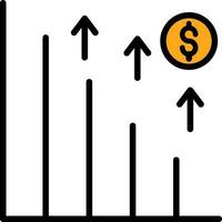 conception d'icône de vecteur de croissance